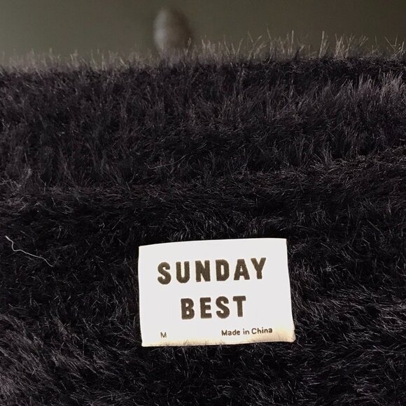 Aritzia Sunday Best Kitten V-Neck Sweater | Black | Size M - Picture 11 of 12